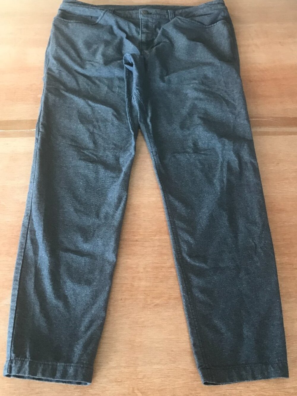 Lululemon ABC Tech Canvas Pants Men 36x29 Black Zip Pocket Athleisure Sculpting